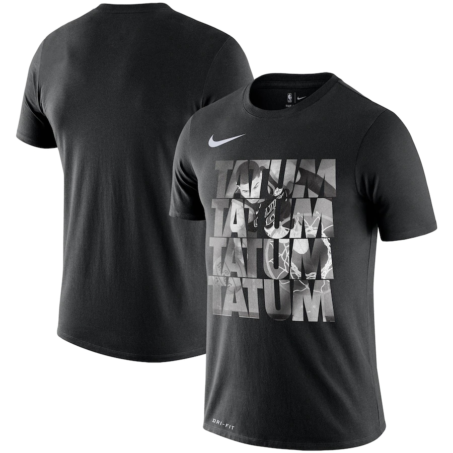 2020 NBA Men Jayson Tatum Boston Celtics Nike Team Player Performance TShirt  Black